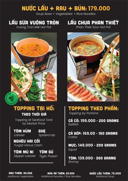The Menu of Vuong Tron Seafood & Claypot Rice Restaurant25